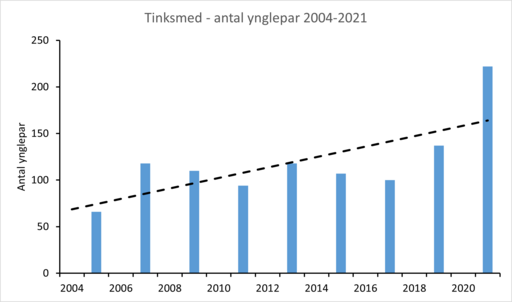 Figur 2 Tinksmed 2004-2021